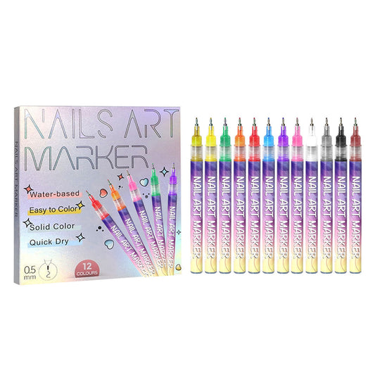 12 Colors Nail Art Pens Set