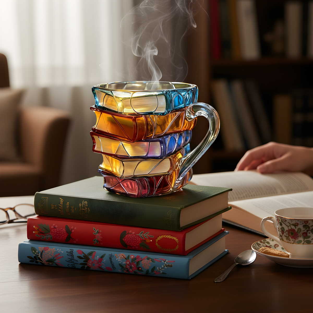 Book Mug-with a spoon