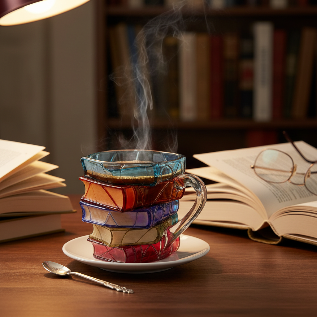 Book Mug-with a spoon