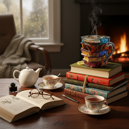 Book Mug-with a spoon